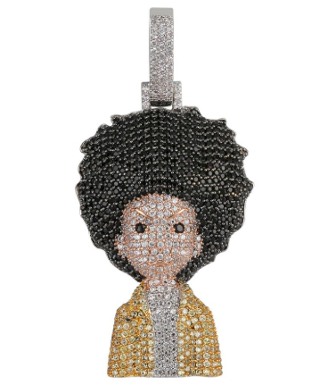Iced Out 'The Boondocks' Pendant Necklace Chain