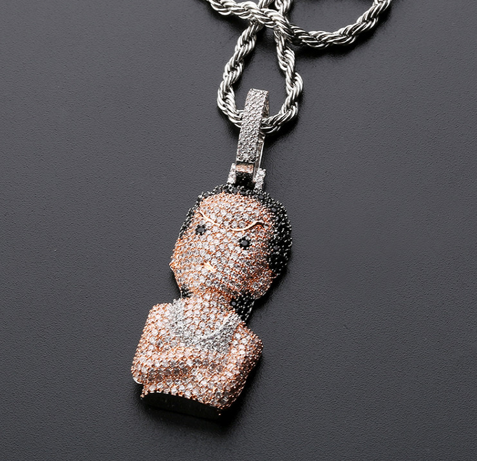 Iced Out 'The Boondocks' Pendant Necklace Chain