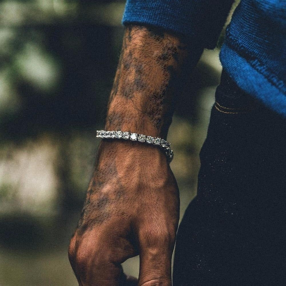 Hip Hop Bracelet Iced Out Single Row