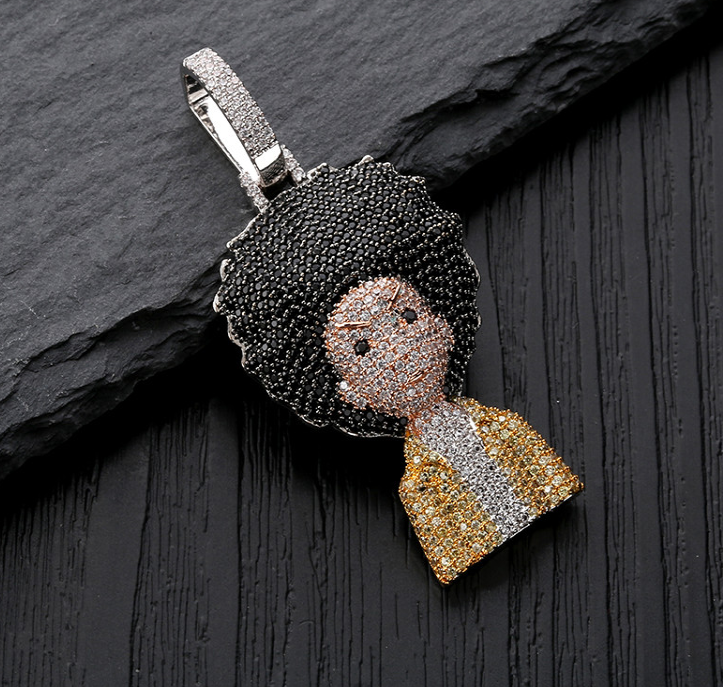 Iced Out 'The Boondocks' Pendant Necklace Chain
